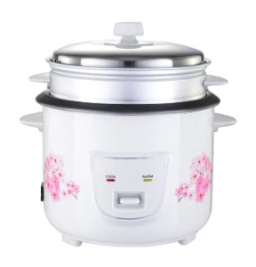 White Color Kenly Deluxe Cylinder Rice Cooker With Kitchen Appliances Model ZL34