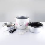 White Color Kenly Deluxe Cylinder Rice Cooker With Kitchen Appliances Model ZL34
