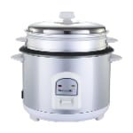 Sliver Color Deluxe Cylinder rice cooker with steamer basket and measuring cup Model ZL34