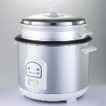 Sliver Color Deluxe Cylinder rice cooker with steamer basket and measuring cup Model ZL34
