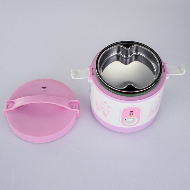 Mini plastic case rice cooker Household And Kitchen Appliances Pink Color Kenly Rice Cooker Model XS08