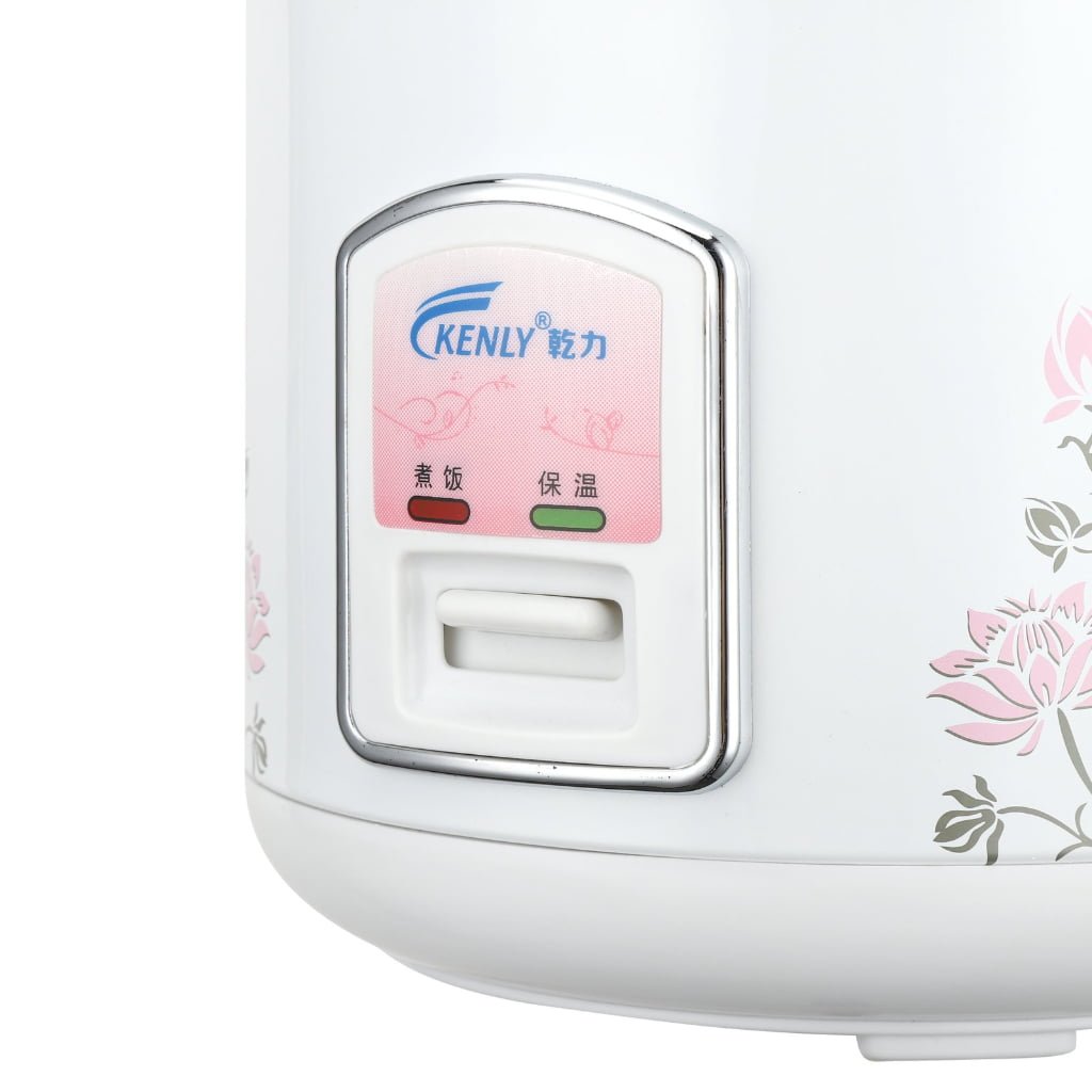 White and Pink Deluxe Rice Cooker with Kitchen Appliances strong heating Model X25