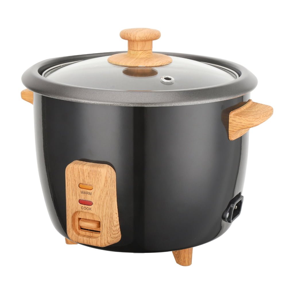 Black color drum rice cooker durable housing customizable rice cooker Model G05