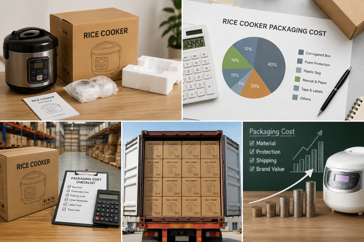 Rice cooker packaging components