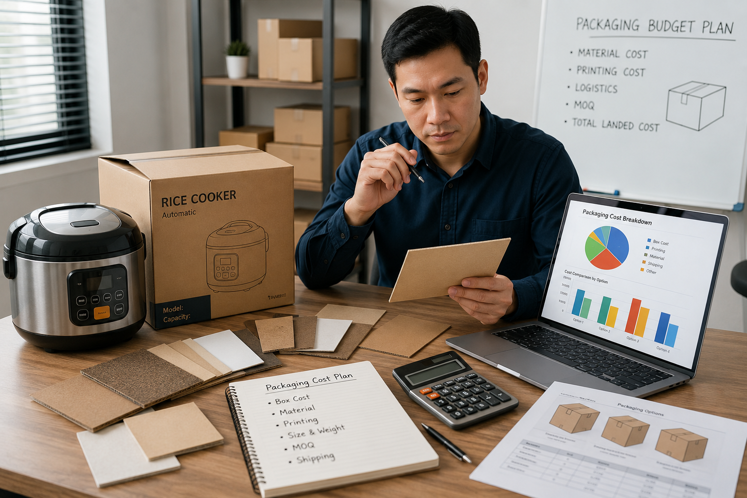 Rice cooker packaging layers