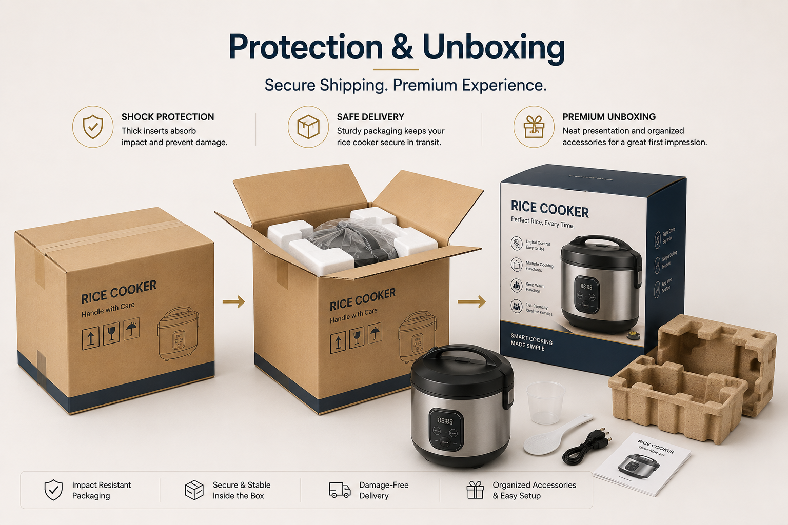 Rice cooker packaging display
