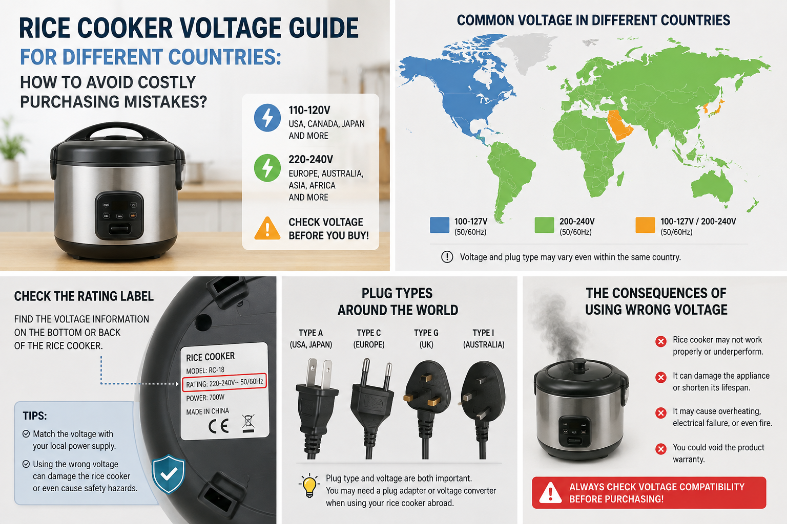 damaged rice cooker heating element from voltage mismatch