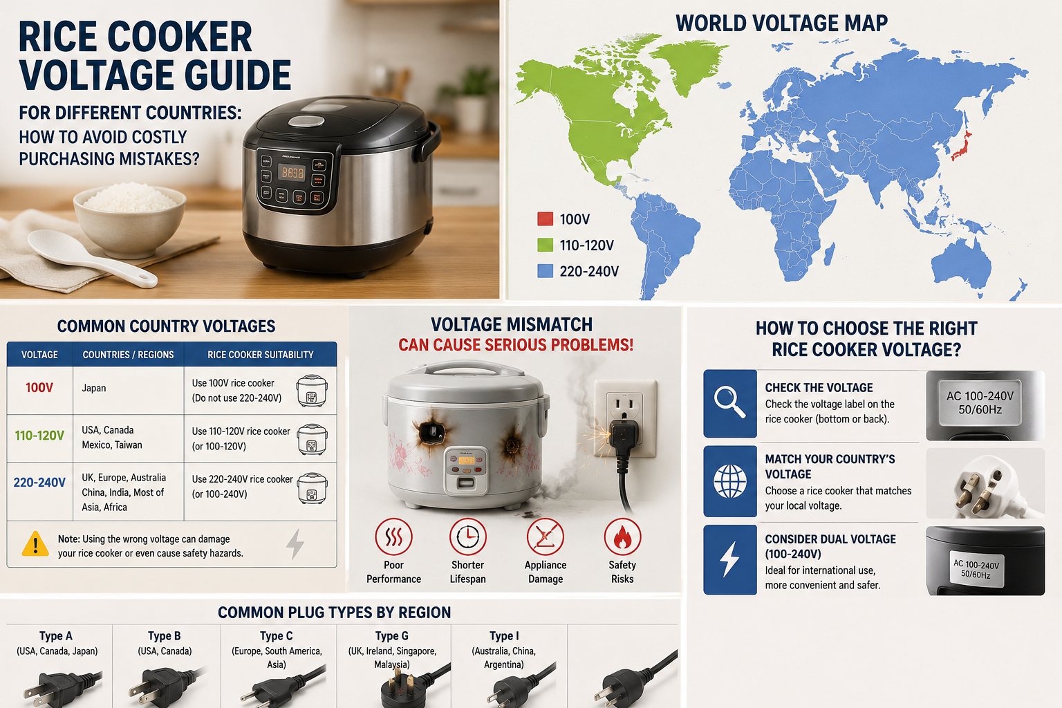 rice cooker purchase order voltage specification section