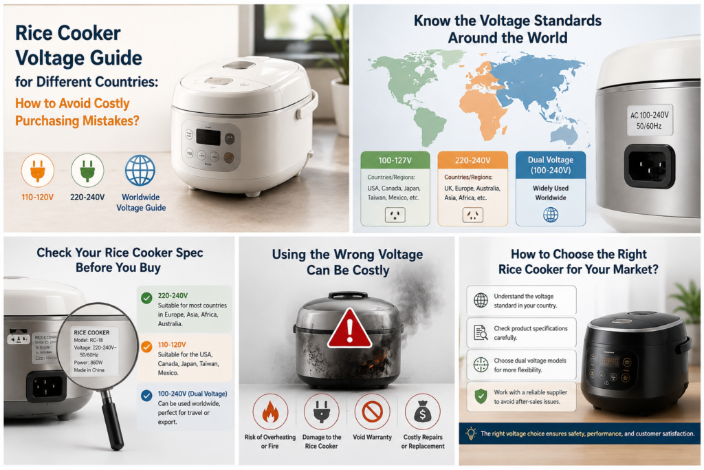 Rice Cooker Voltage Guide for Different Countries: How to Avoid Costly Purchasing Mistakes?