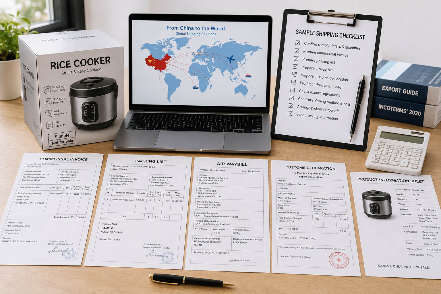 Factory sample preparation and testing